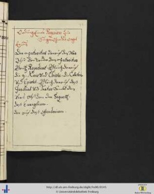 [71r - 79r] Ordnung Eines Requiem zue Singen Ohne die Orgel.