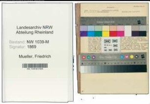 Entnazifizierung Friedrich Mueller , geb. 19.10.1900 (Vertreter)
