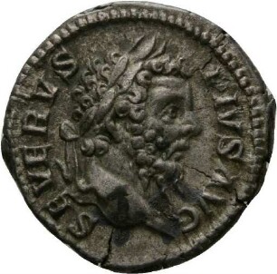 Denar des Septimius Severus mit Darstellung der Salus