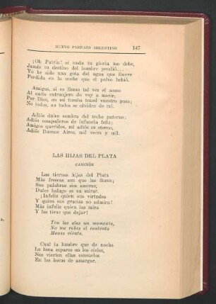Las hijas del plata : Canción