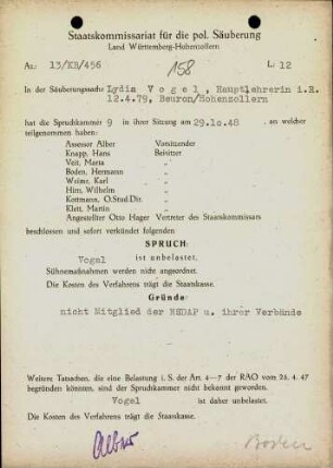 Vogel, Lydia