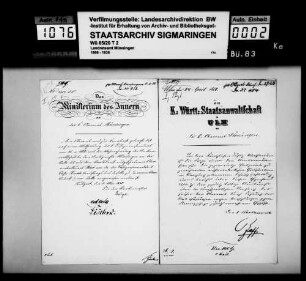 Oberamtsrichter; Amtsanwaltschaft