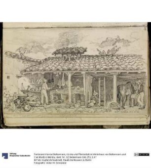 Küche und Pferdestall im Wohnhaus von Bellermann und Carl Moritz in Mérida