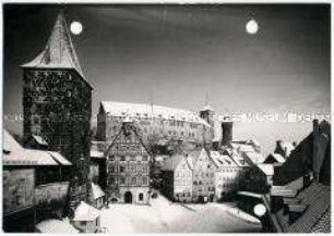 Nürnberg, Kaiserburg bei Nacht