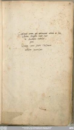 Catalogus eorum, qui optimarum artium ac philosophiae Magistri creati sunt in Academia Witebergensi: