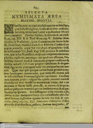 Selecta Numimata Aerea Maximi Moduli