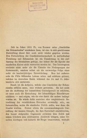 Forschungen zur Politik Kaiser Heinrichs VI. in den Jahren 1191 - 1194