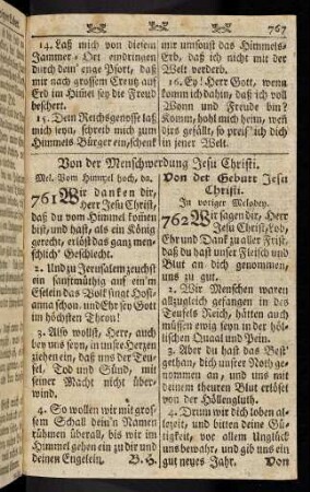 767-777, Von der Menschwerdung Jesu Christi (761 - 770)