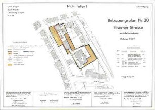 Bebauungsplan Nr. 30 Eiserner Straße, 1. vereinfachte Änderung, Kreis Siegen, Stadt Siegen, Gemarkung Siegen, Flur 44