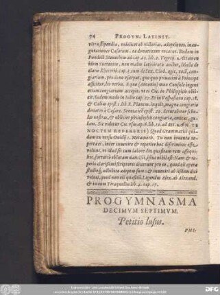 Progymnasma Decimum Septimum. Petito lusus. Philippus, Magister, Puerorum Turba.