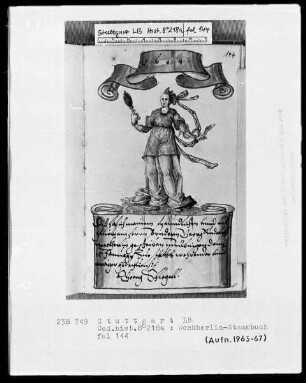 Stammbuch des Rudolf Weckherlin — Prudentia, Folio 144recto