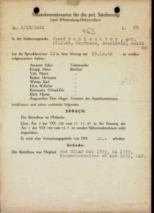 Schlachter, Josef
