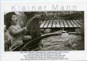 Postkarte mit Kinderbild und Spruch