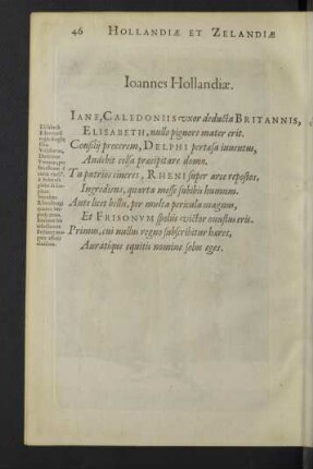 Ioannes Hollandiae.