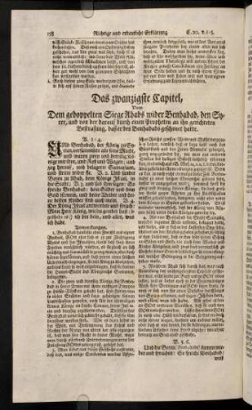 158-164, Das zwanzigste Capitel