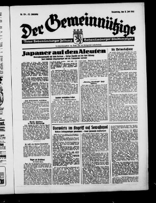 Der Gemeinnützige. 1869-1943