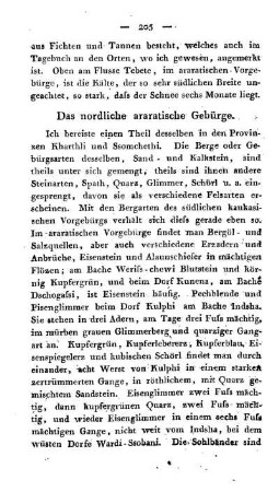 Das nordliche araratische Gebürge.