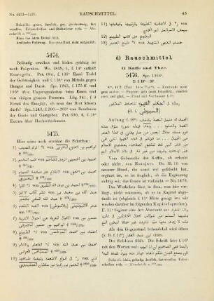 1) Kaffee und Thee (No. 5476-5481)