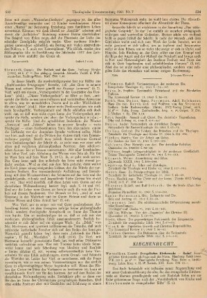 534-536 [Rezension] Wortelker, Konrad, Evangelisches Kirchenrecht, - Recht?
