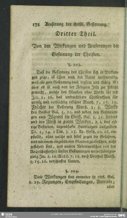 Dritter Theil. Von den Wirkungen und Aeuserungen der Gesinnung der Christen