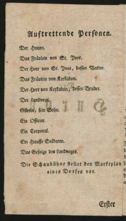 Auftretende Personen