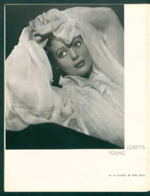 Loretta Young - en un estudio de Otto Dyar