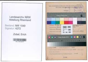 Entnazifizierung Erich Zobel , geb. 07.05.1907 (Arbeiter)