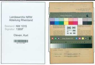 Entnazifizierung Kurt Cleven , geb. 22.08.1921 (Polizeiwachtmeister)