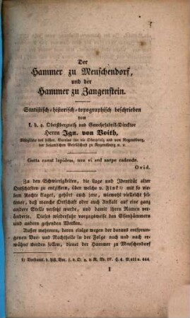 Der Hammer zu Meuschendorf, und der Hammer zu Zangenstein : statistisch-historisch-topographisch beschrieben