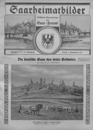 Die deutsche Saar den toten Soldaten.