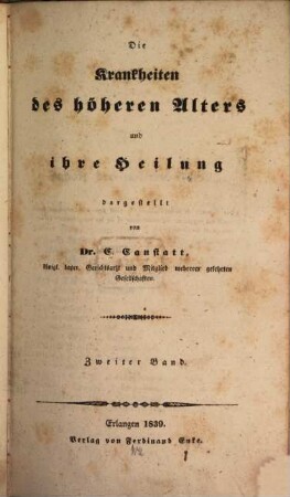 Die Krankheiten des höheren Alters und ihre Heilung, 2