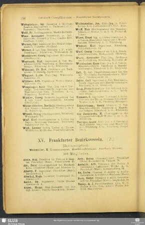 XV. Frankfurter Bezirksverein.