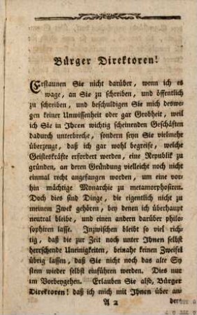 Die Franzosen in Biburg im Jahr 1796 : an das Direktorium zu Paris
