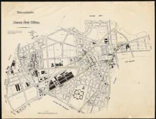 Siedlungsplan der Heimstättengesellschaft Primus Wittenau, Berlin-Reinickendorf: Planungsunterlage Übersichtsplan, Besitzstandkarte 1:4000