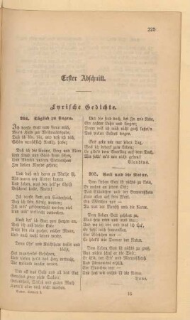 Erster Abschnitt. Lyrische Gedichte