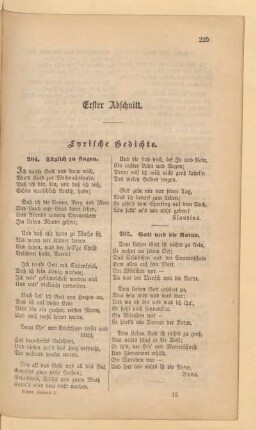 Erster Abschnitt. Lyrische Gedichte