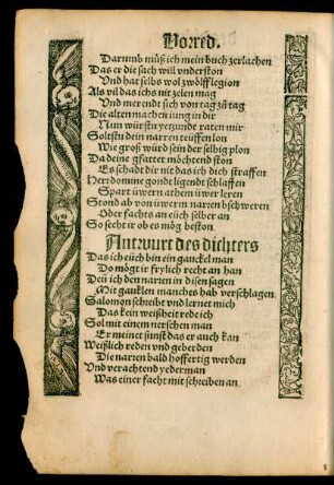 Antwurt des dichters