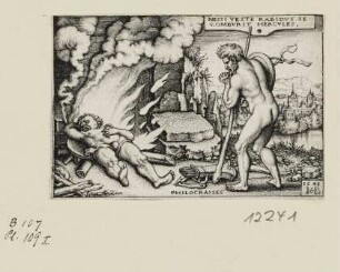 Tod des Herkules, Blatt 12 der Folge "Arbeiten des Herkules"