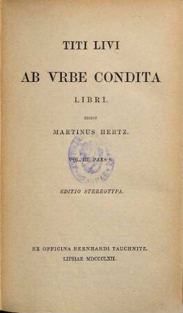 Titi Livi Ab vrbe condita : libri, 3
