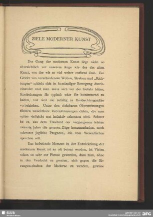 Ziele moderner Kunst