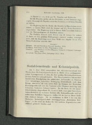 Sozialdemokratie und Kolonialpolitik.