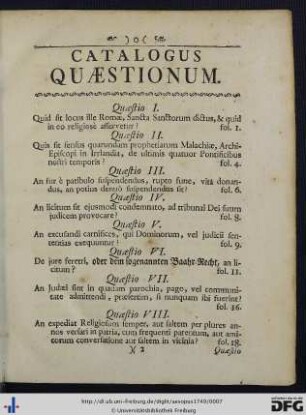 Catalogus Quaestionum.
