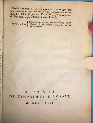 Arrest du Conseil d'état du Roi, Portant suppression d' un Imprimé, intitulé: Réponse aux Objets des Remontrances du Parlement de Bordeaux : Du 7 Septembre 1763 ; Extrait des Registres du Conseil d'État