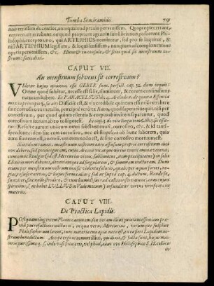 Caput VIII. De Practica Lapidis.
