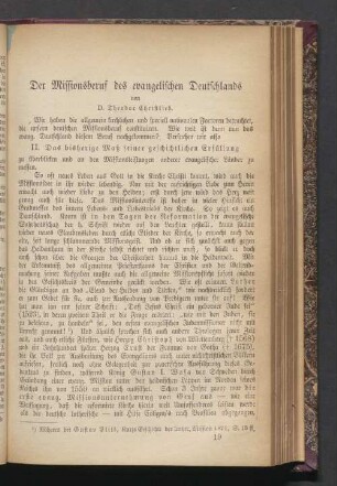 Der Missionsberuf des evangelischen Deutschlands