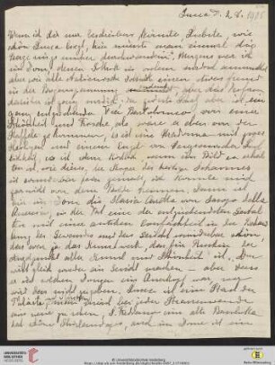 Heid. Hs. 3487,217: Brief von Marie Luise Gothein an Eberhard Gothein
