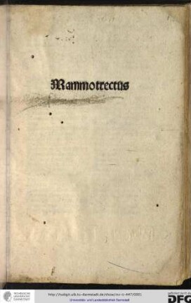 Mammotrectus super Bibliam