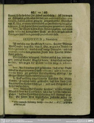 Sessio XVI. D. 3. Novembris