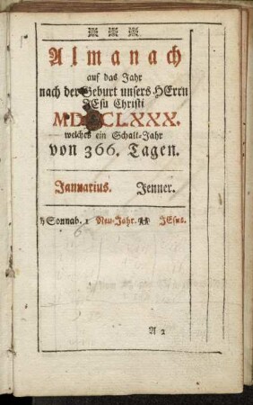 Januarius. Jenner.