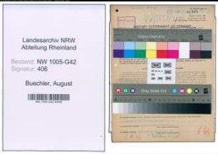 Entnazifizierung August Buechler , geb. 09.07.1899 (Goldschmied)